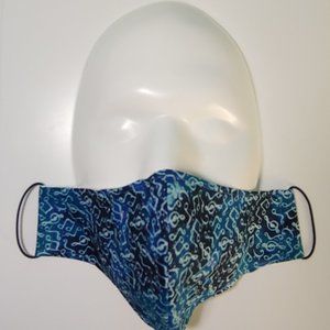 Blue Music Notes Teen/Small Adult Face Mask